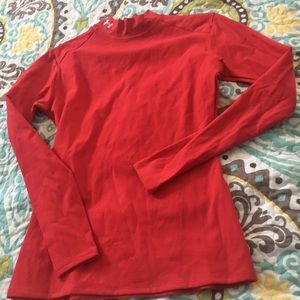 Under Armour Women’s fitted cold gear mock neck shirt Size large